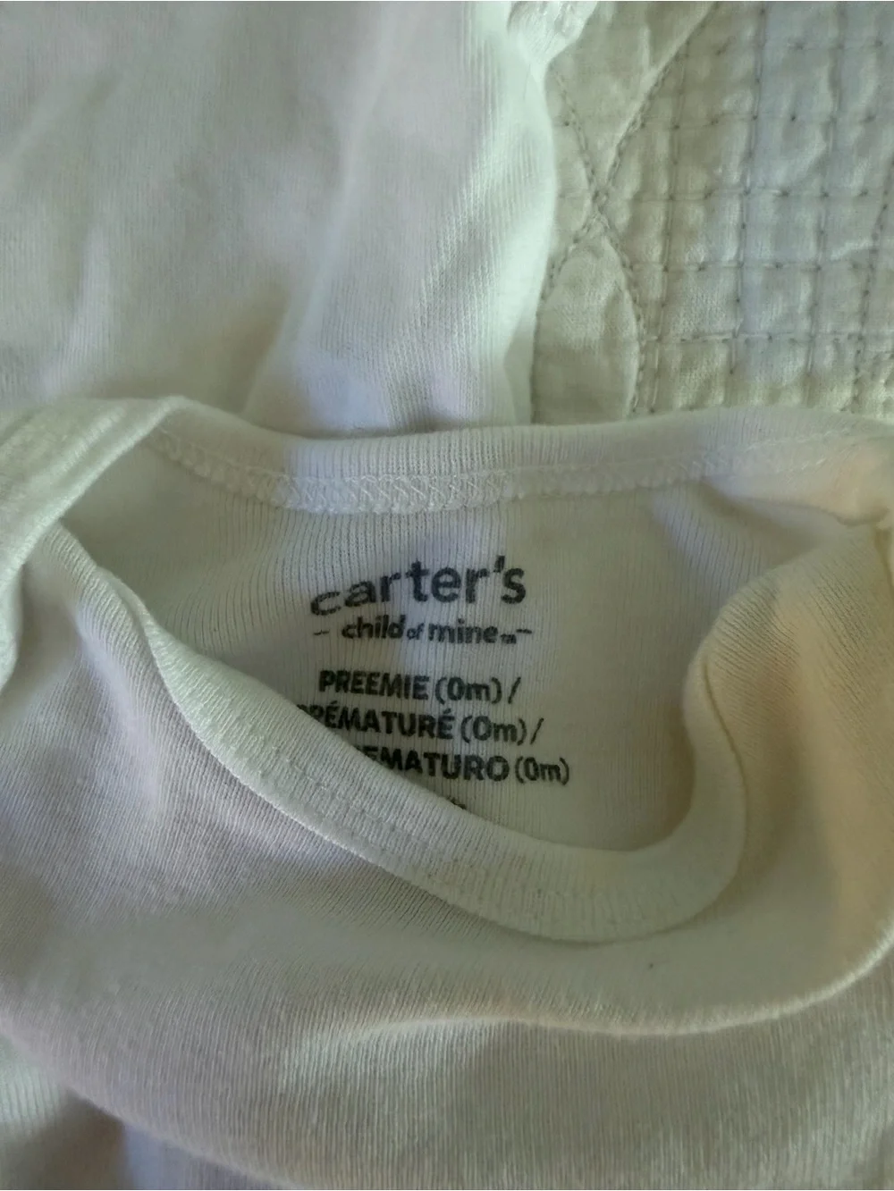 Carter’s & Primark assorted white short sleeved preemie onesies